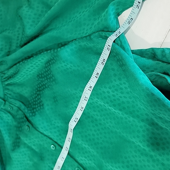 KATE SPADE Beryl Green Fluid Jacquard Printed Regular Fit Midi Dress - Picture 3 of 6